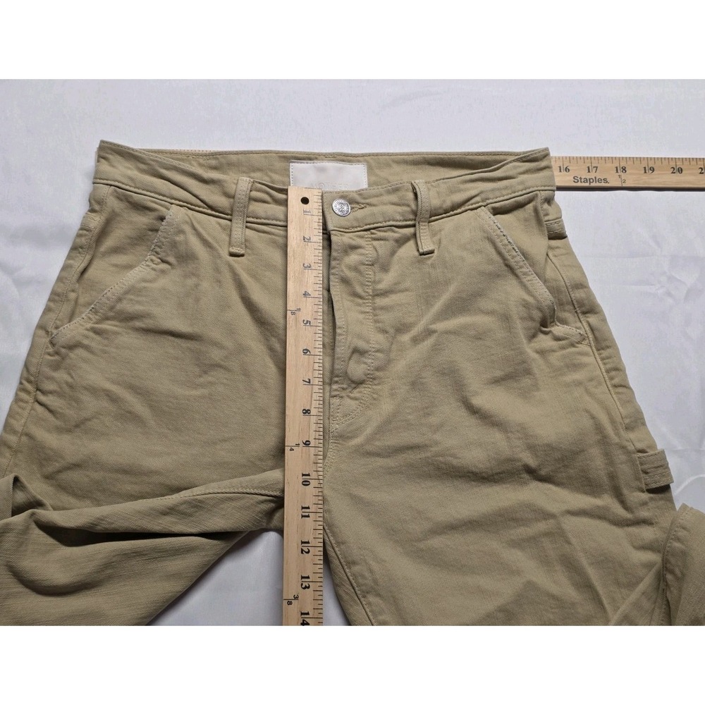 Mother The Ditcher Utility Flood Jeans Womens 27 Straight Fit Denim Khaki - Picture 2 of 10